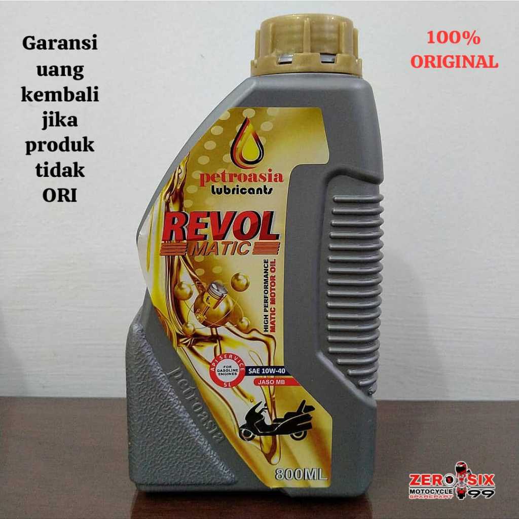 Oli Mesin PETROASIA REVOL MATIC Sae [ 10W-40 ] 800ml ASLI MOTOR Honda - Vario , Beat , Scoopy , Spac