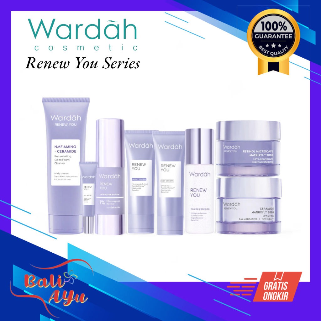 JUAL WARDAH Renew you Series / Paket WARDAH Renew you series/ Wardah Renew You Series Anti Aging