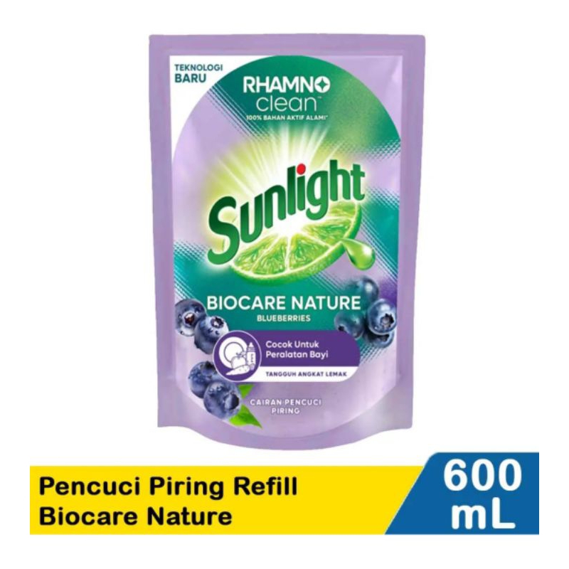 Sunlight Bio Care Nature Biocare Cuci Botol Bayi Baby Blueberry 600 mL