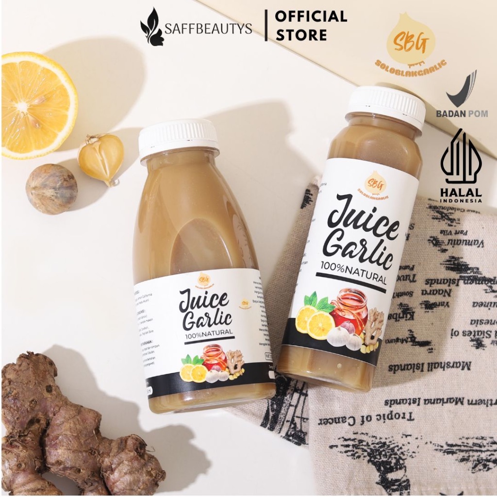 

Jus Bawang Putih Tunggal, Lemon California, Cuka Apel, Jahe Merah, Madu Murni - Detox Garlic Juice Herbal 350ml