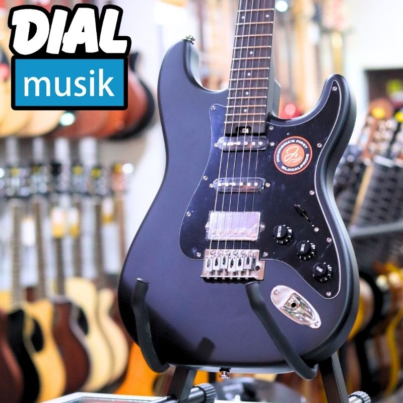 JS Guitar Munsell Stratocaster Standar Black Doff - Gitar Elektrik JS Guitar Original