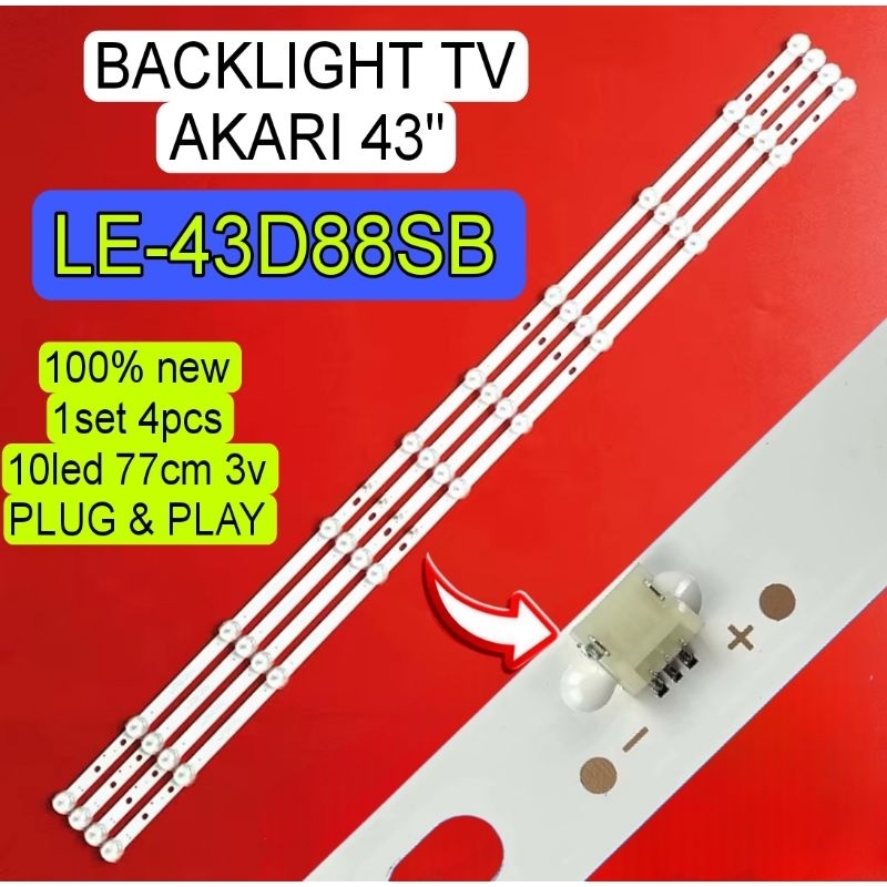 LAMPU LED BACKLIGHT BL TV AKARI 43D88SB LE-43D88SB