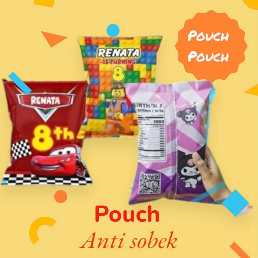 

kemasan pouch snack ulang tahun custom souvenir ultah ukuran | Giant Snack Pouch