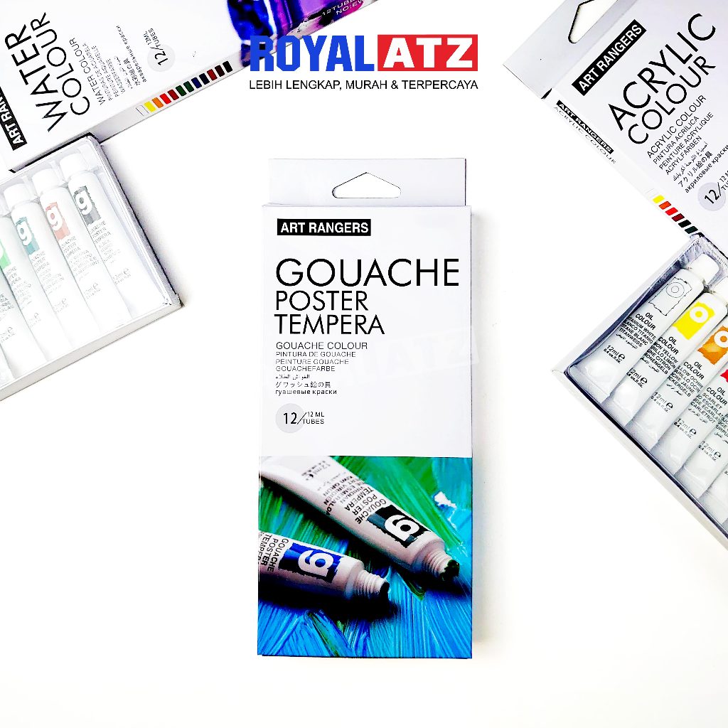 

Cat Gouache / Gouache Colour Poster Tempera Art Rangers Set 12 Warna