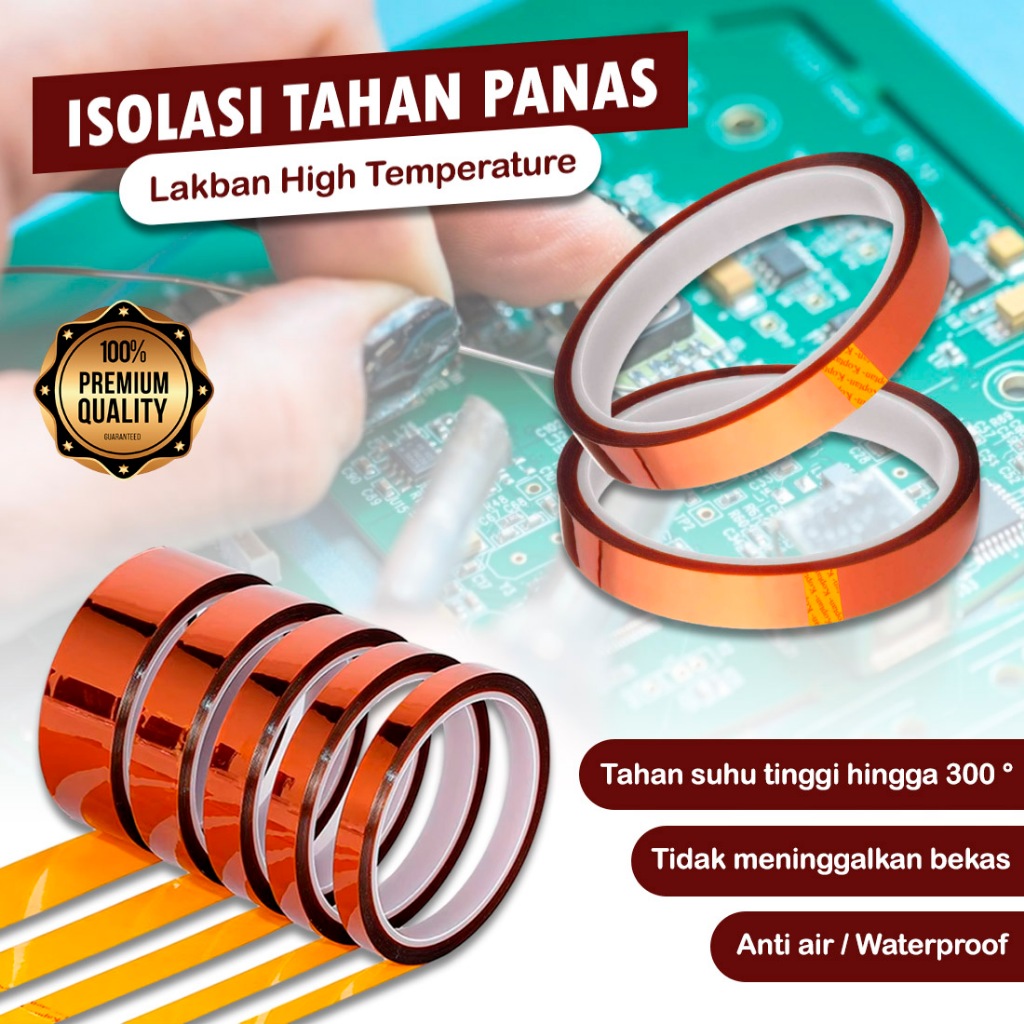 Isolasi Tahan Panas High Temperature Tape – Solatip Anti Panas Anti Air Lakban Kabel Perekat Tahan P