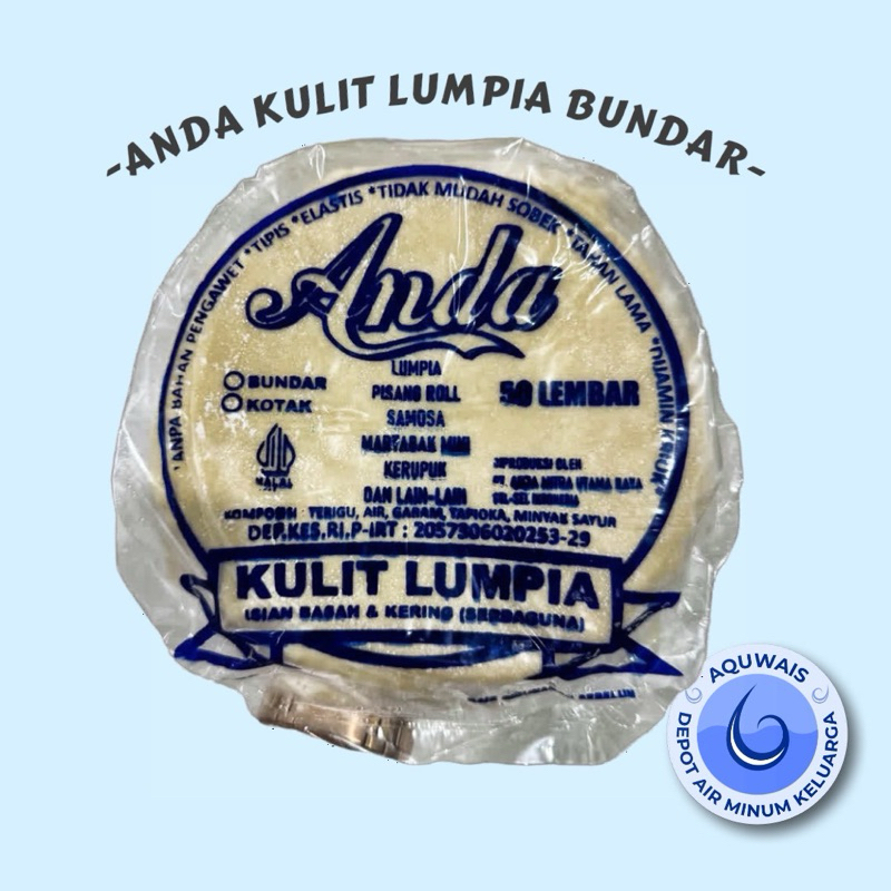 

ANDA KULIT LUMPIA BUNDAR 50 LEMBAR MAKASSAR
