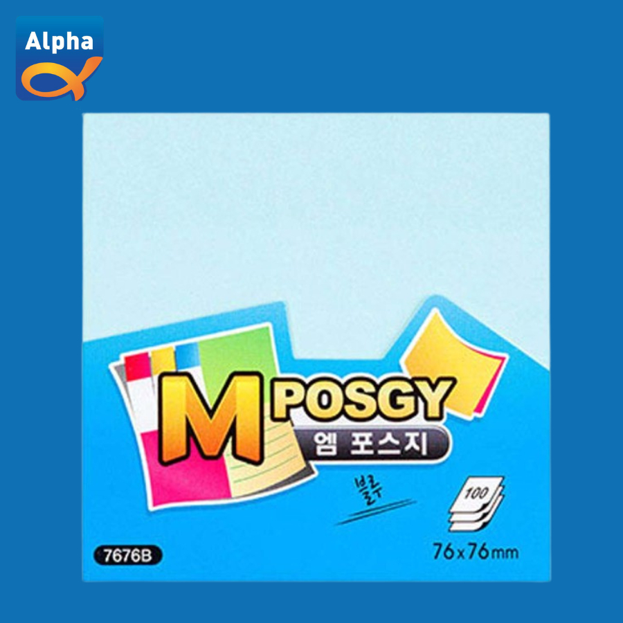 

[M-Posgy] Sticky Notes 76 x 76 mm / Kertas Sticky Notes - Blue