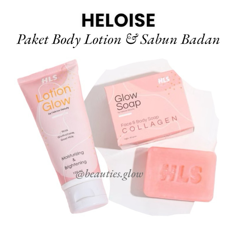 HELOISE / HLS PAKET SUPER BRIGHTENING [ LOTION GLOW & GLOW SOAP COLLAGEN ] by Heloise Beauty
