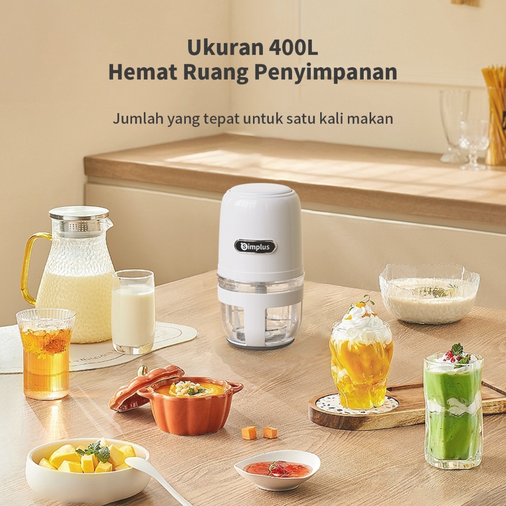 Inssa X Simplus Chopper Blender Portable Penggiling Alat Makanan Bayi Mpasi Elektrik