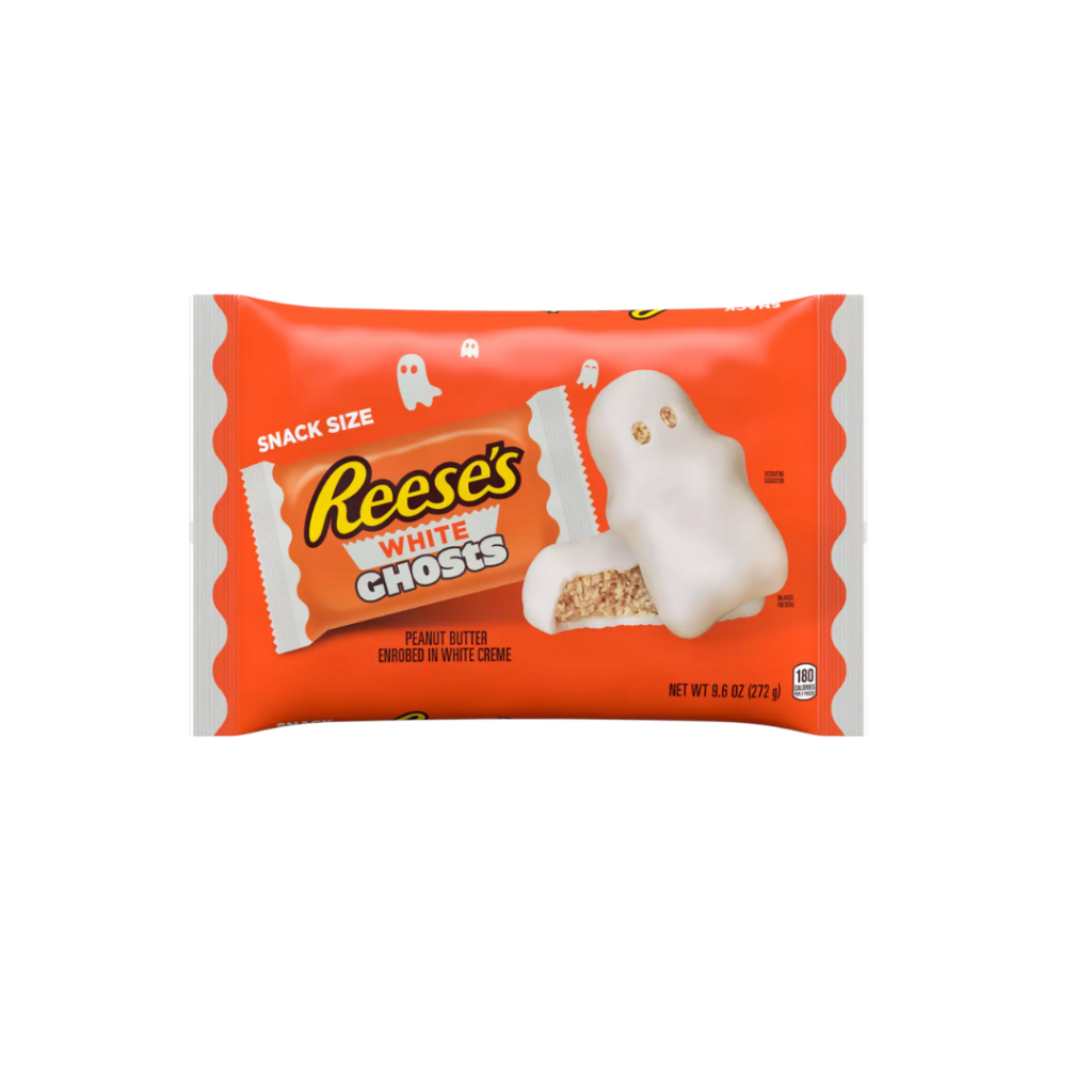 

Reeses White Creme Peanut Butter Snack Size Ghosts Cokelat Halloween