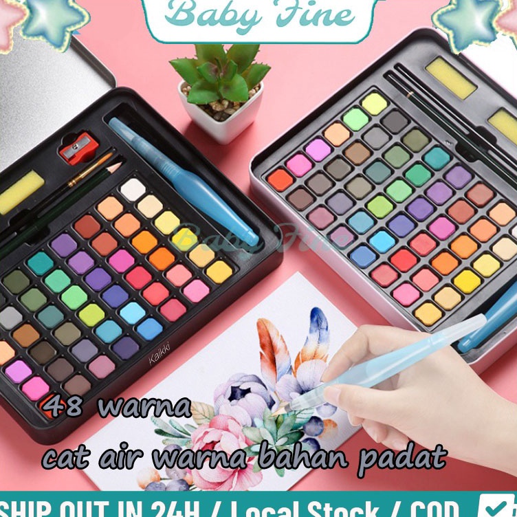 

KODE R39F 24H3648 Cat Air Lukis Murah Solid Waterlor Paint Set Cat air warna 36 dan 48 warna alat cat air warna per set