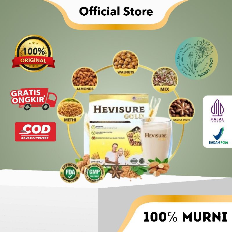 

HEVISURE GOLD ASLI ORIGINAL SUSU DIABETES AMPUH ATASI GULA DARAH TINGGI BPOM