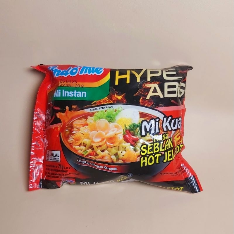 

Indomie Hybe Abis Mie Kuah Rasa Seblak Hot Jeletot 75 g