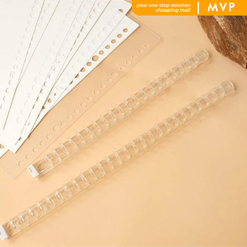 

MVP Easy Ring Binder Clip DIY Binding Strip A5 B5 Transparan Ring Binder Ring Binding Pengunci