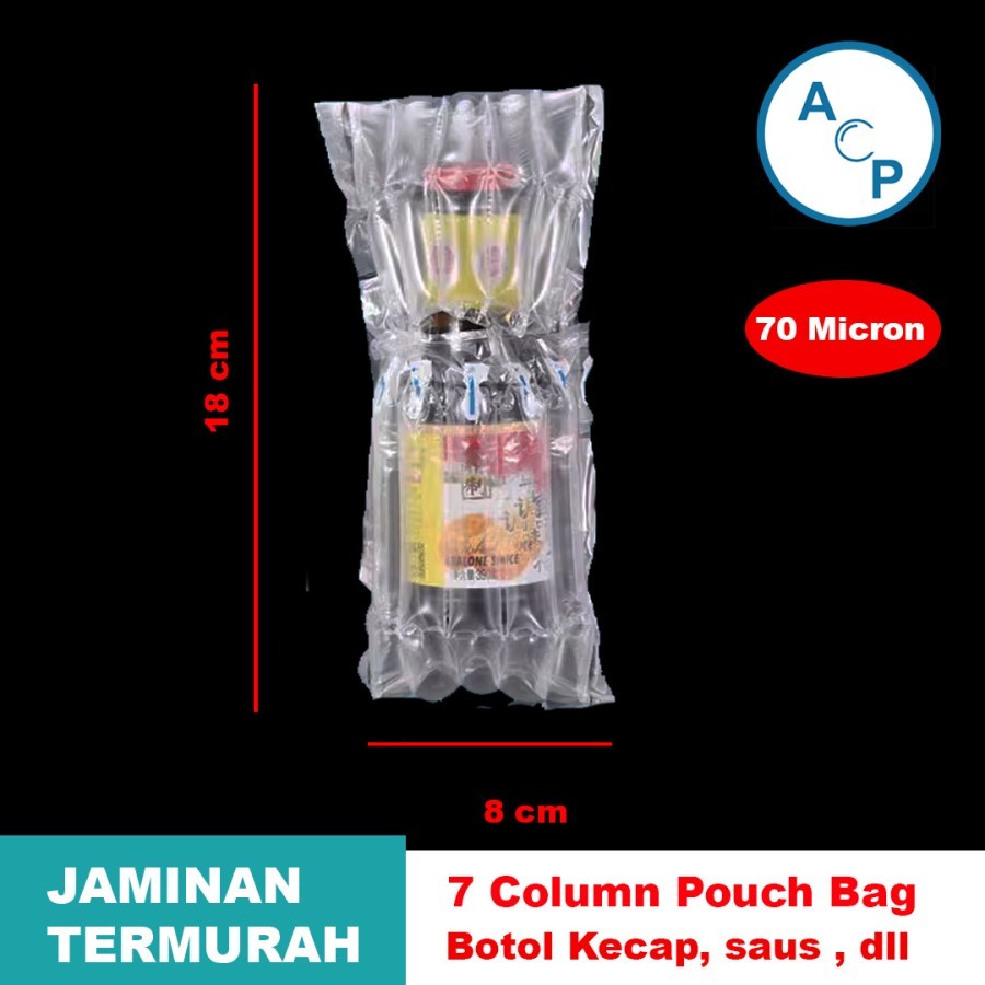 

AIR COLUMN WRAP - 7 ROW Air Cushion Bubble Wrap Udara Inflatable Bag tipe Kantong Pelindung Kaca Makeup Skincare Parfum