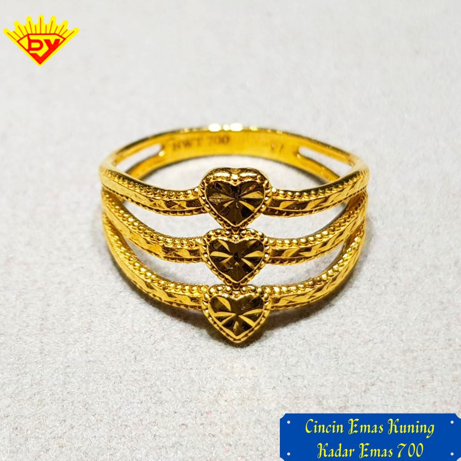 Cincin Emas Kuning Kadar Emas 700