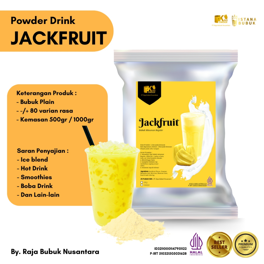 Bubuk Minuma Jackfruit Bubuk Minuman rasa Nangka 1 Kg Bubuk Minuman Rasa Buah Nangka 1 kg