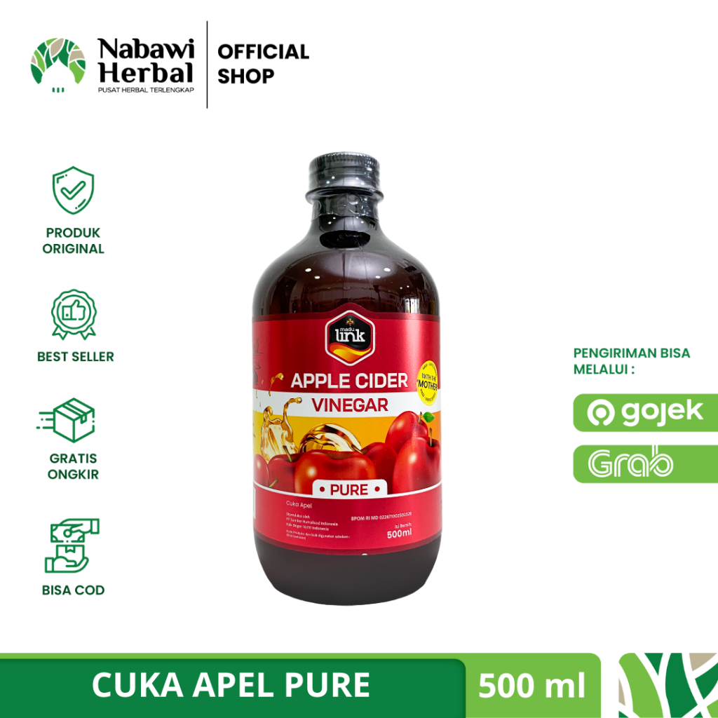 

LINK - Cuka Apel Pure With Mother - Apple Cider Vinegar With Mother 500ml