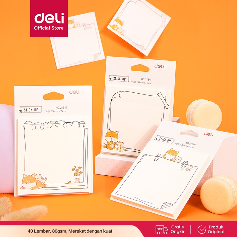 

Deli Sticky Notes 40 lembar 80gsm 74*74mm dapat ditempel dibanyak permukaan 21541
