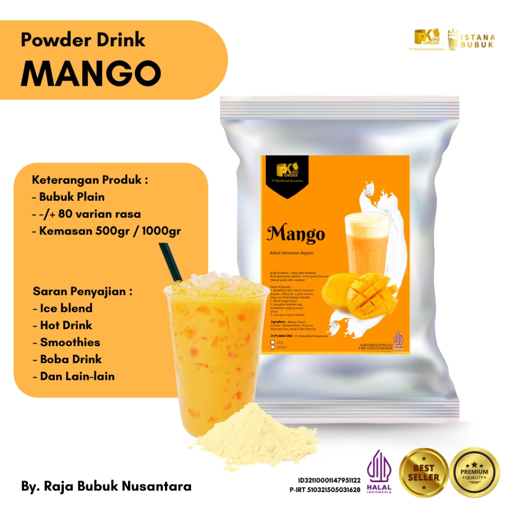 

Bubuk Minuman Mango Bubuk Minuman Rasa Mango Manis Segar Bubuk Minuman Rasa Buah Mangga 1 Kg