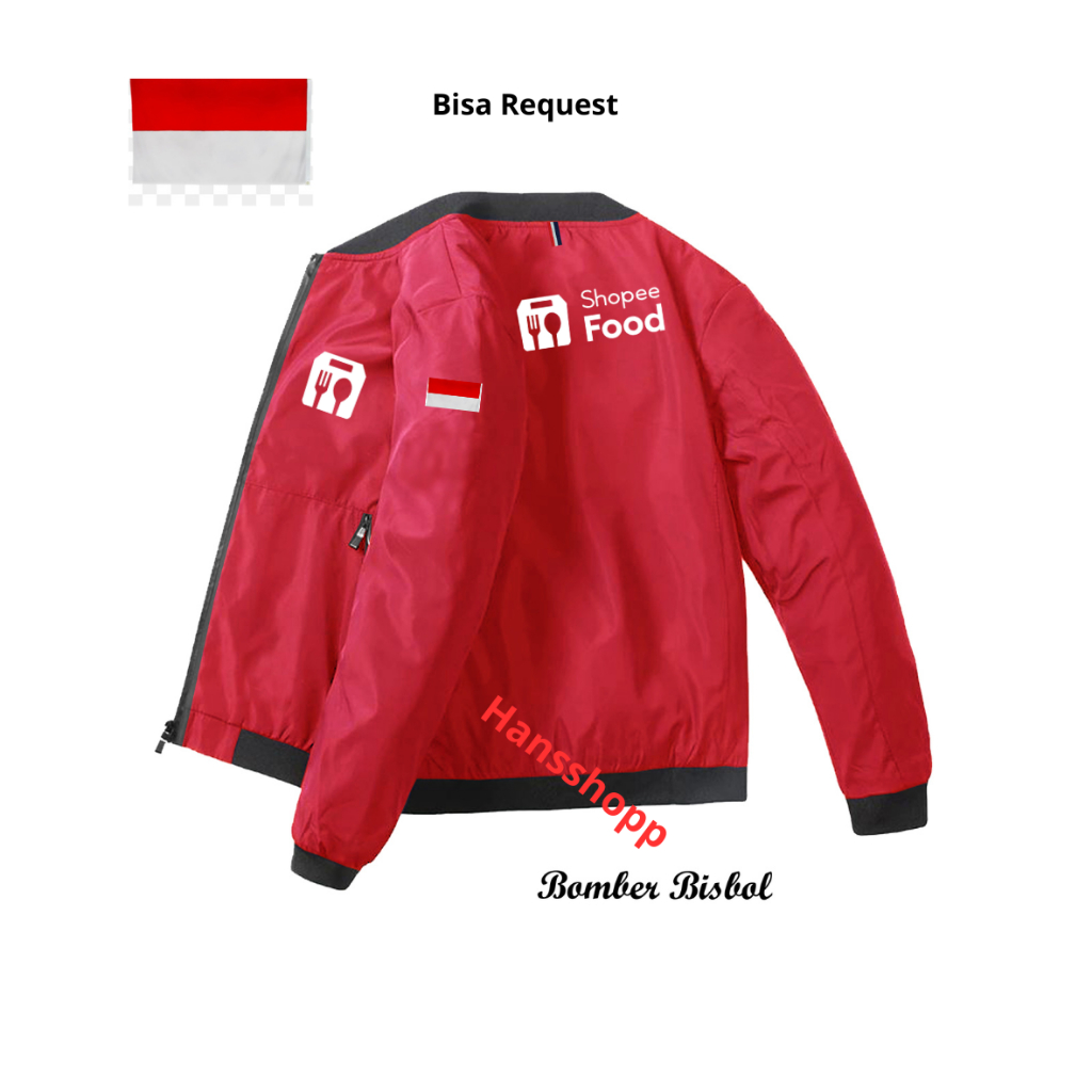 Jaket Pria Pengendara Shopee Putih, Waterproof Jumbo Best Seller Jaket Driver Ojol Shope Food Bisa C