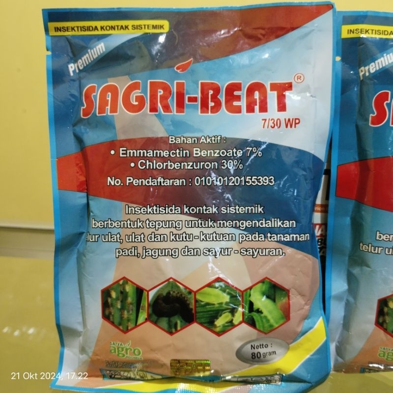 Insektisida/Obat ulat SAGRI-BEAT Kemasan 80 gr