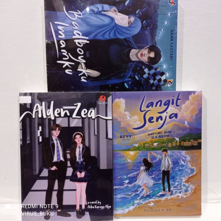 KODE M44Y Paket isi 3 Novel Bestseller Terbaru Alden Zea  Langit Senja  BadboyKu Imamku