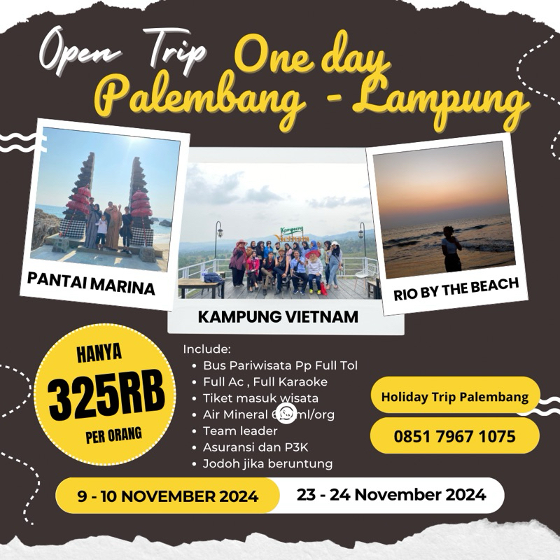 Open Trip palembang Lampung