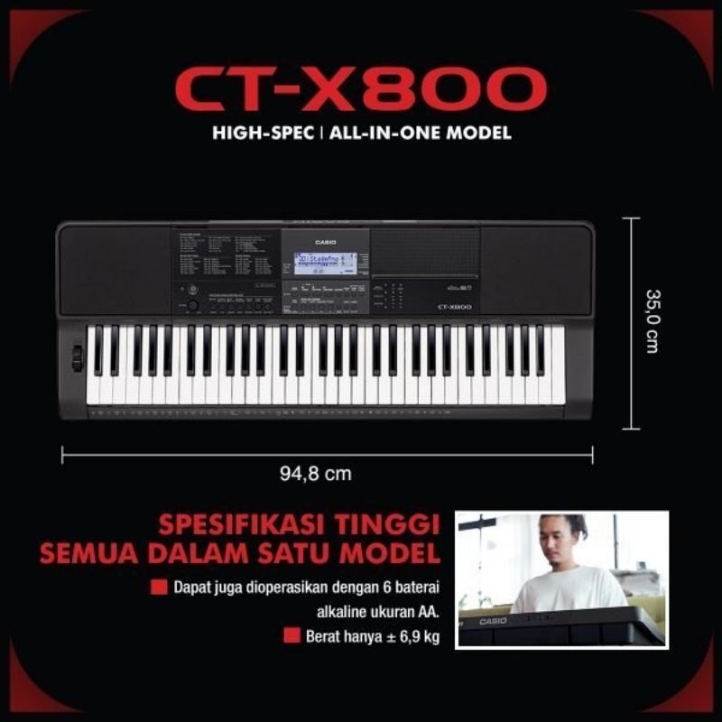 Casio CTX800 Keyboard Dangdut Terbaik CTX 800 CTX-800 Setara PSR e463