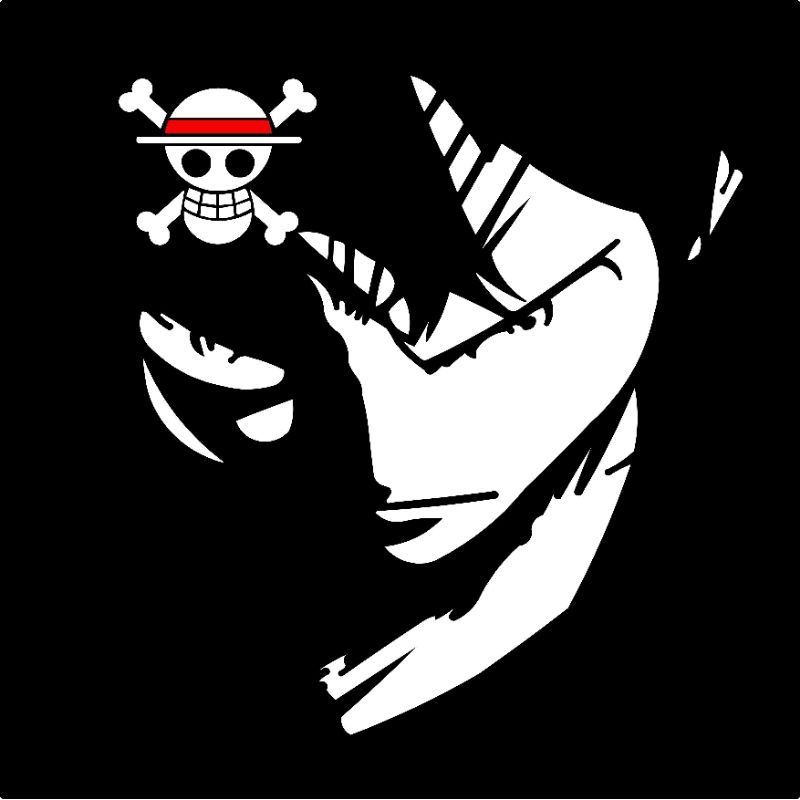 Sticker Motor One piece Monkey D Luffy Sticker Cutting Aksesoris Visor Pcx Nmax
