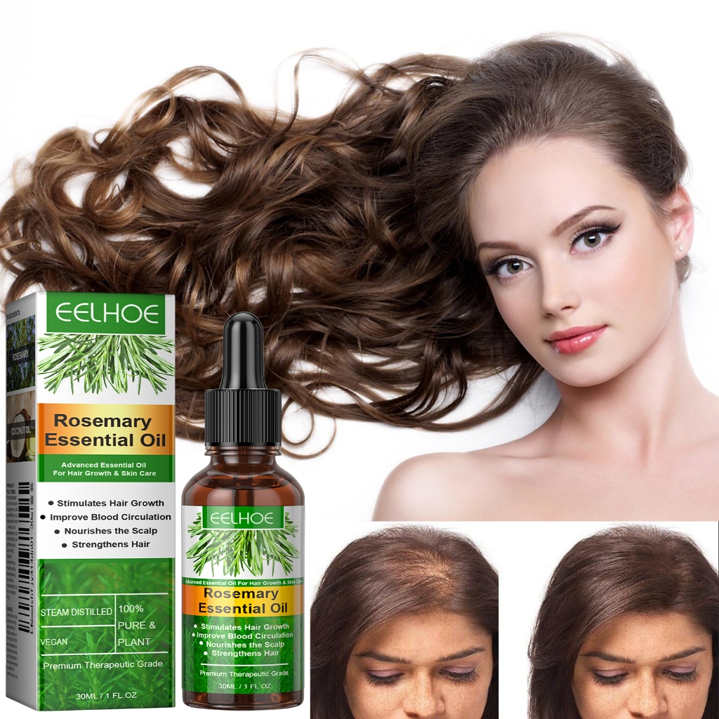 EELHOE Hair Oil Rosemary Perawatan Rambut Rontok Serum Penumbuh Rambut Botak Penumbuh Rambut Cepat