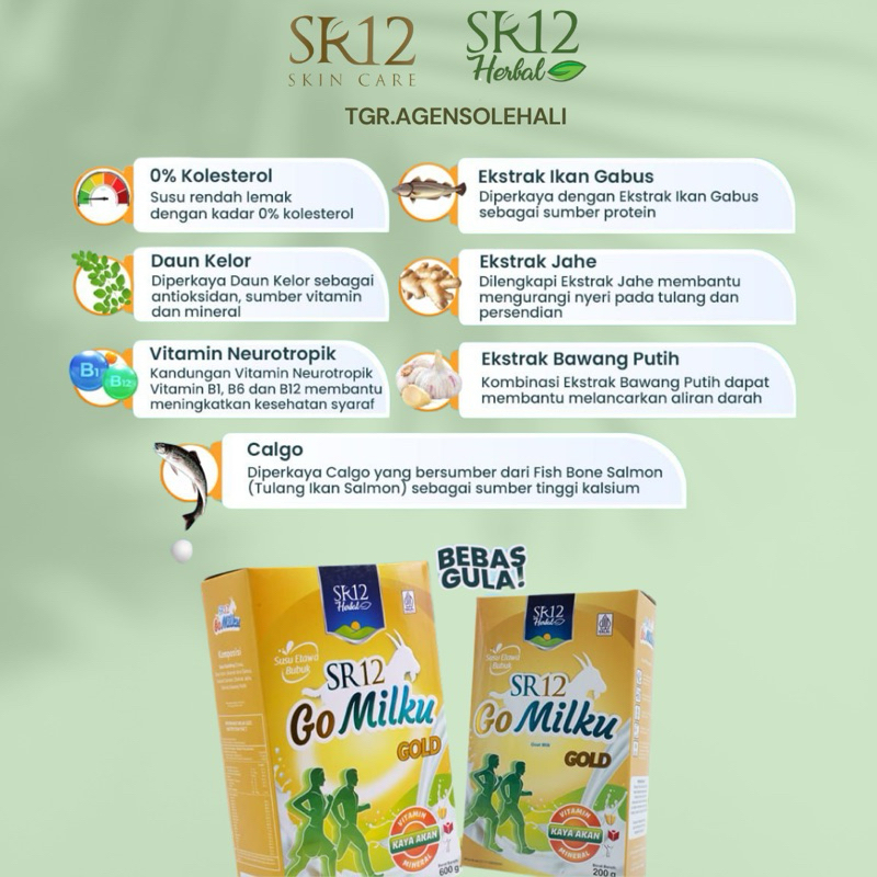 

Go Milku Gold - SUSU KAMBING ETAWA SR12 UNTUK TULANG SENDI DAN OTOT