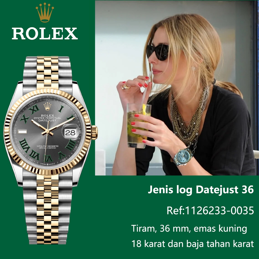 Rolex Asli Original 100%  Datejust M126233-0035 jam tangan pria otomatis Jam tangan mekanik Swiss