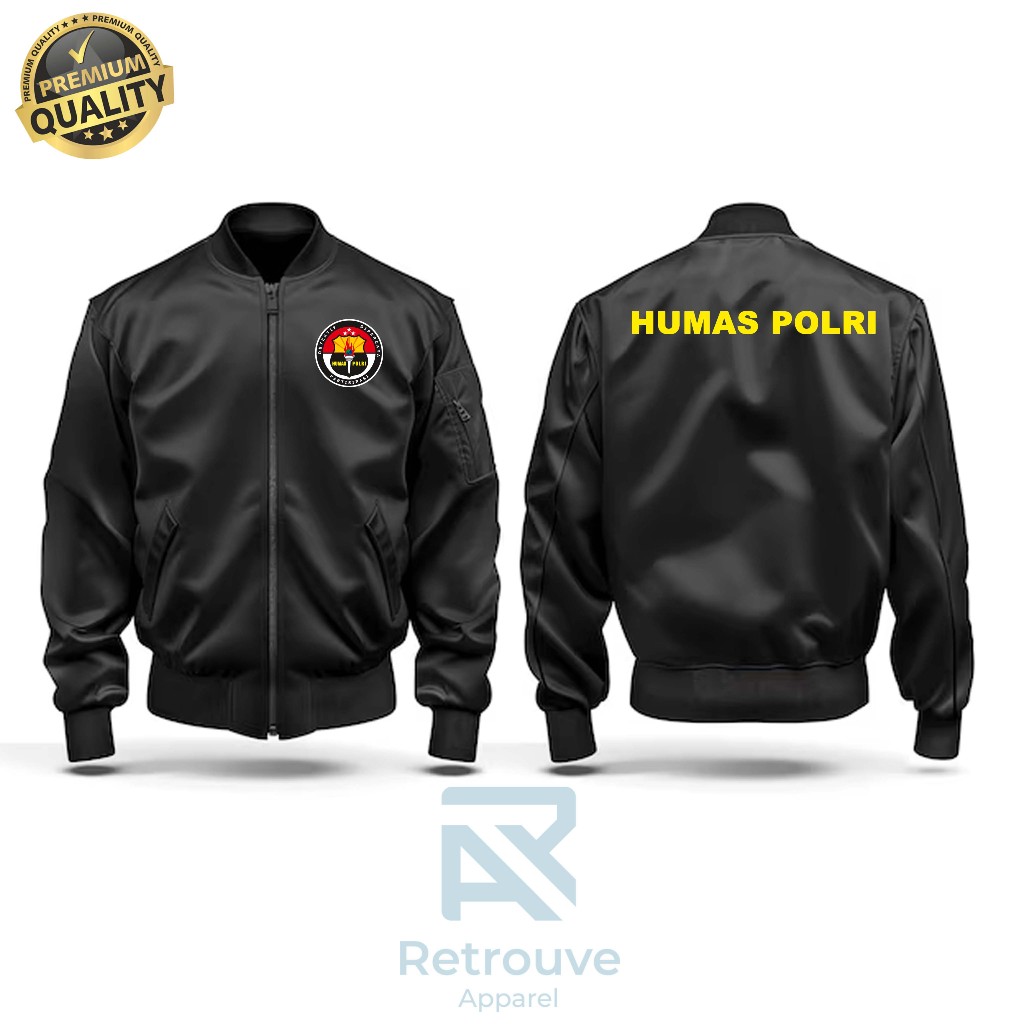 Jaket Bomber Humas Polri  Jaket Bomber Pria
