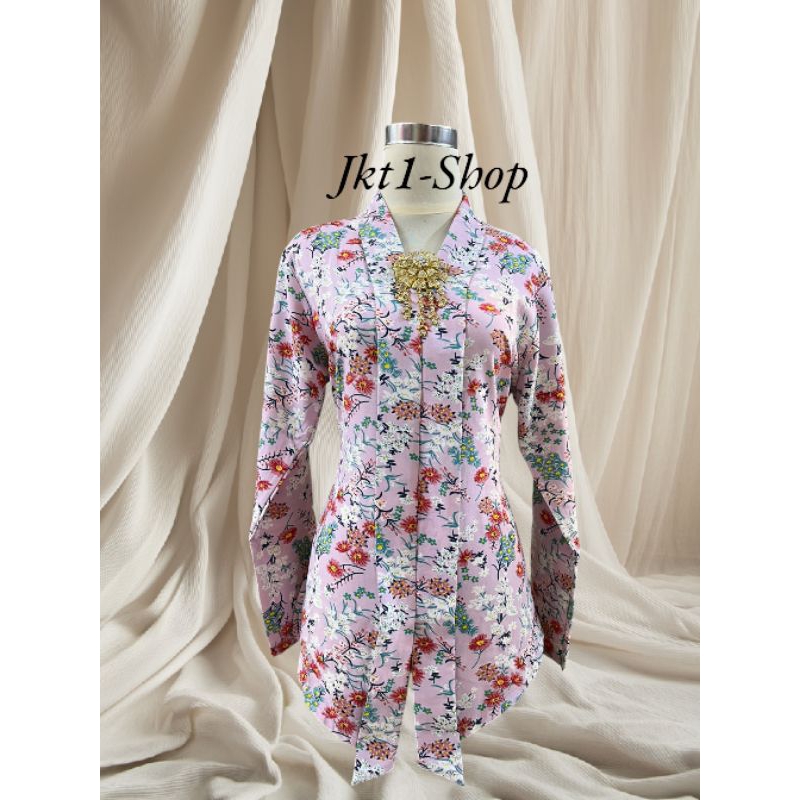 Atasan Kebaya Kartini Motif Bunga-Bunga/Kebaya Kartini Moderen Terbaru