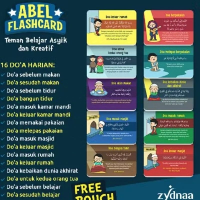 

Abel Flascard serei Doa' harian mainan edukasi anak