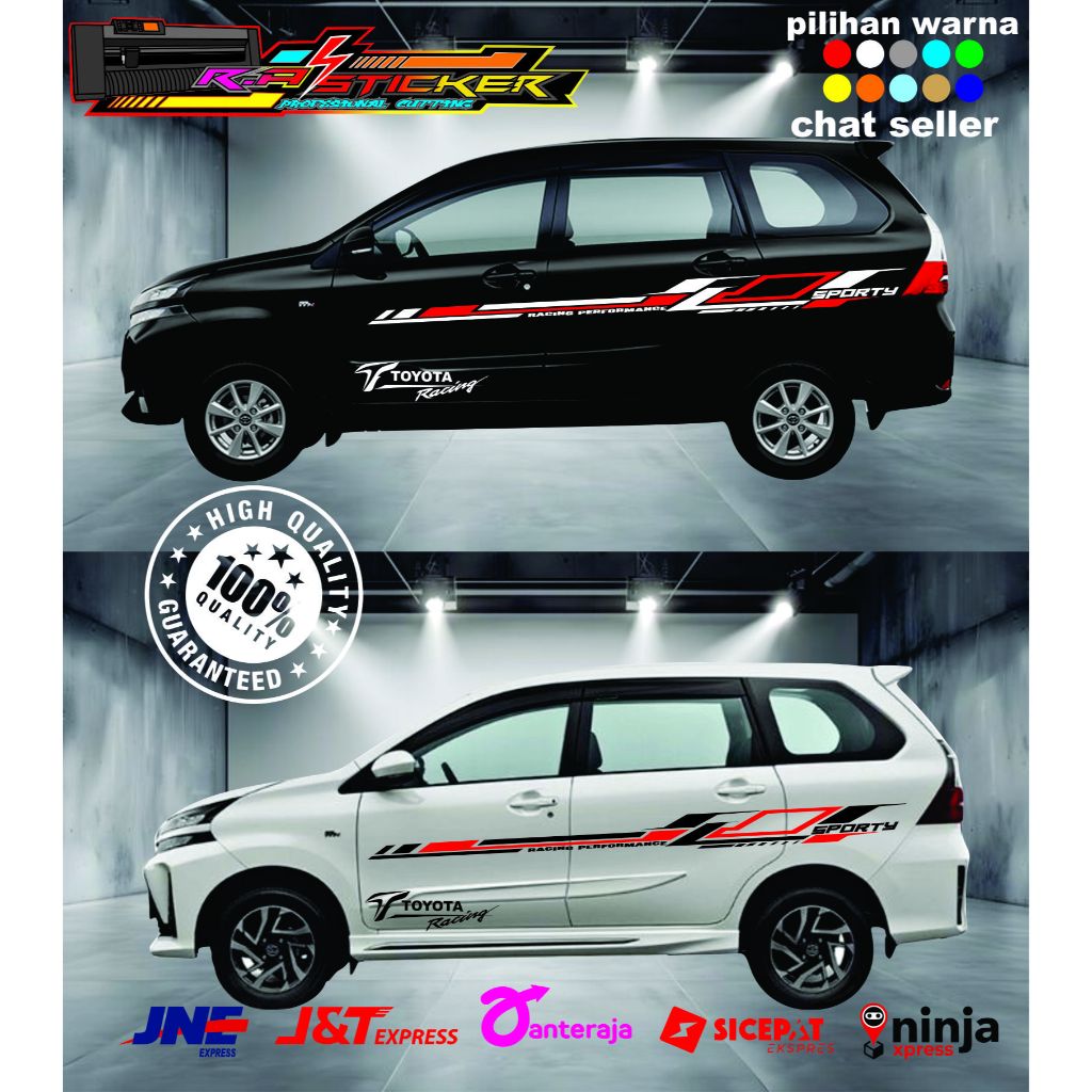 STIKER MOBIL LIST BODY SAMPING STIKER CUTTING MOBIL AVANZA XENIA DLL