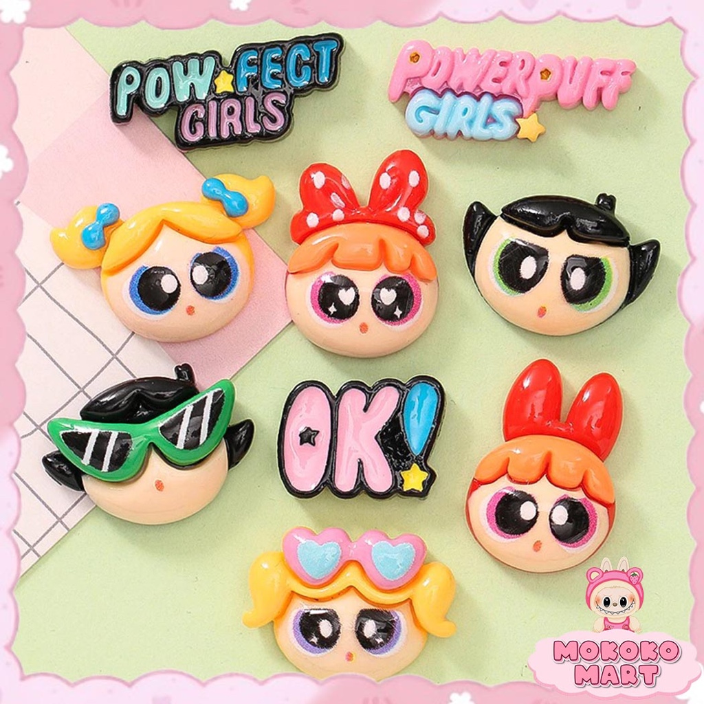 

MM Clay Bros Pin Stiker 3D Aksesoris DIY Gantungan Botol Minum Karakter Powerpuff Girls Dekor 3D-022