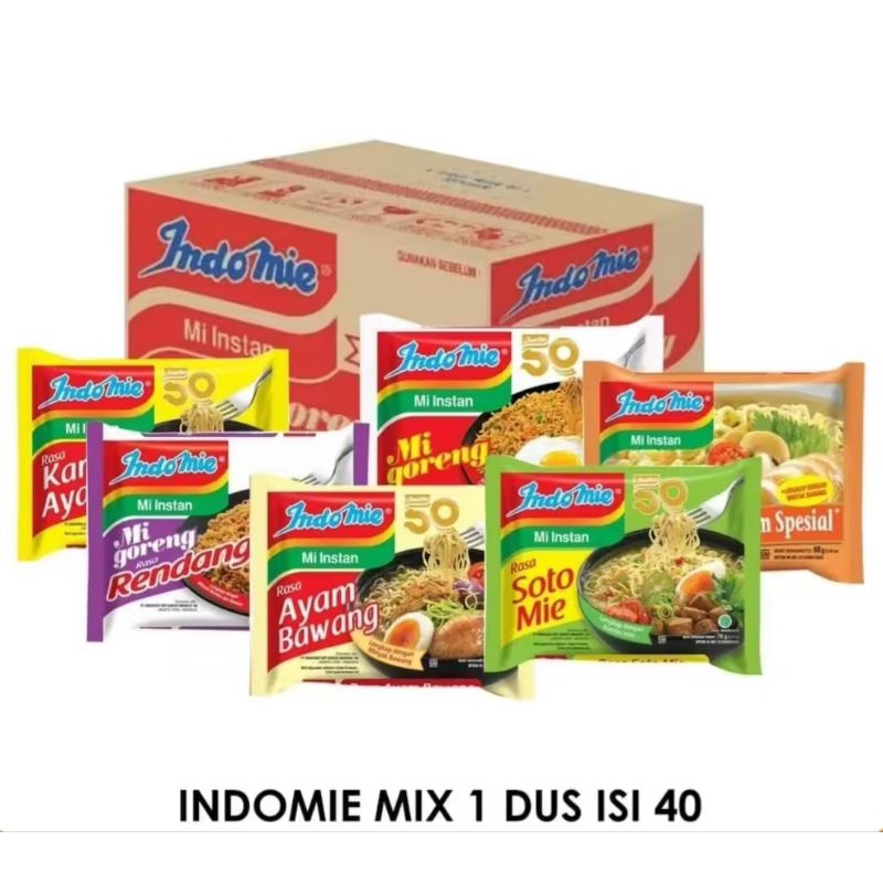 

indomie mix rasa 1 dus 40pcs 4 rasa