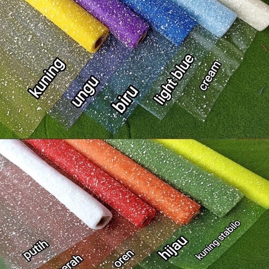 

Ready Sekarang 1m kain tile saljubahan buketketas cellophane