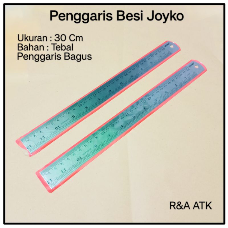 

1 Pcs Penggaris Besi Joyko Tebal 30 Cm RL-ST30 ( Super Tebal )