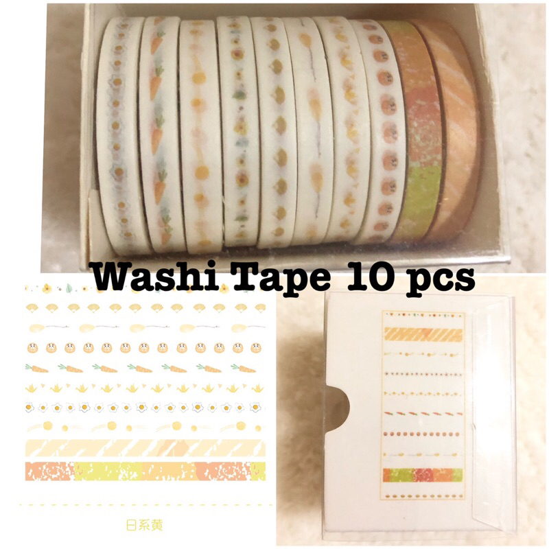 

Maksing Tape Pastel / Washi Tape 10 pcs / Tape Kertas Motif WASHI TAPE