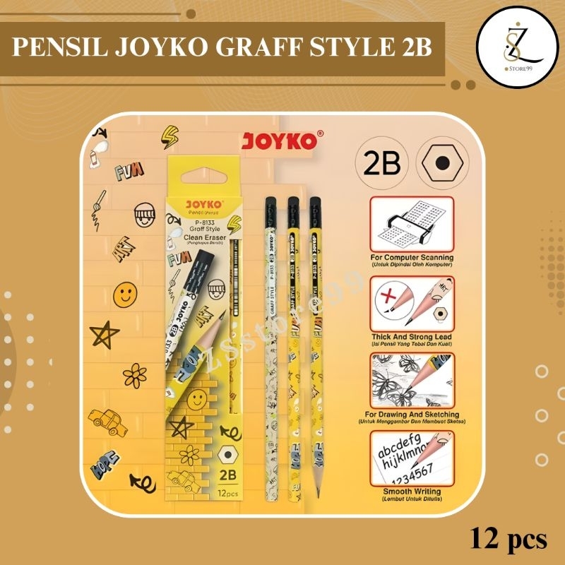 

PENSIL JOYKO P-8133 2B GRAFF STYLE