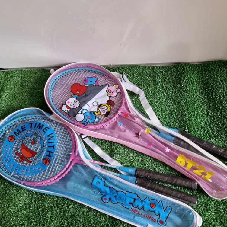 Grosir Promo  RAKET BADMINTON RAKET BULUTANGKIS ANAK2 SET ISI 2MOTIF KARAKTER