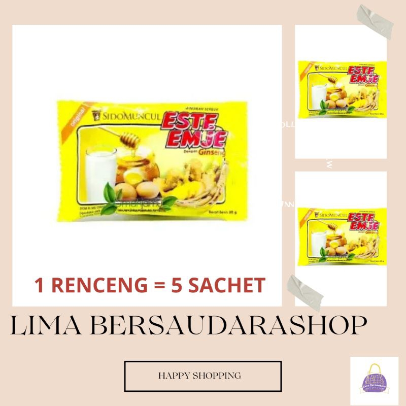 

ESTEEMJE SUSU TELUR MADU JAHE RENCENG ISI 5 SACHET