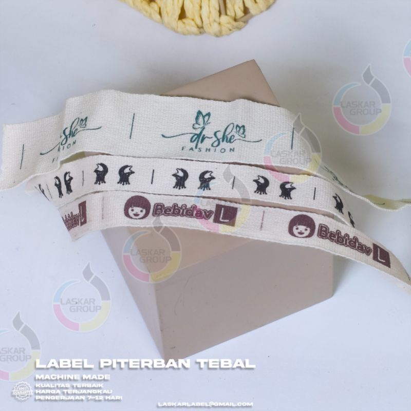 

label katun/cottonlabel/piterbanimport/label piteran 2 cm,2.5cm,3cm,4cm dan 5cm paket murah 1 roll 15 M