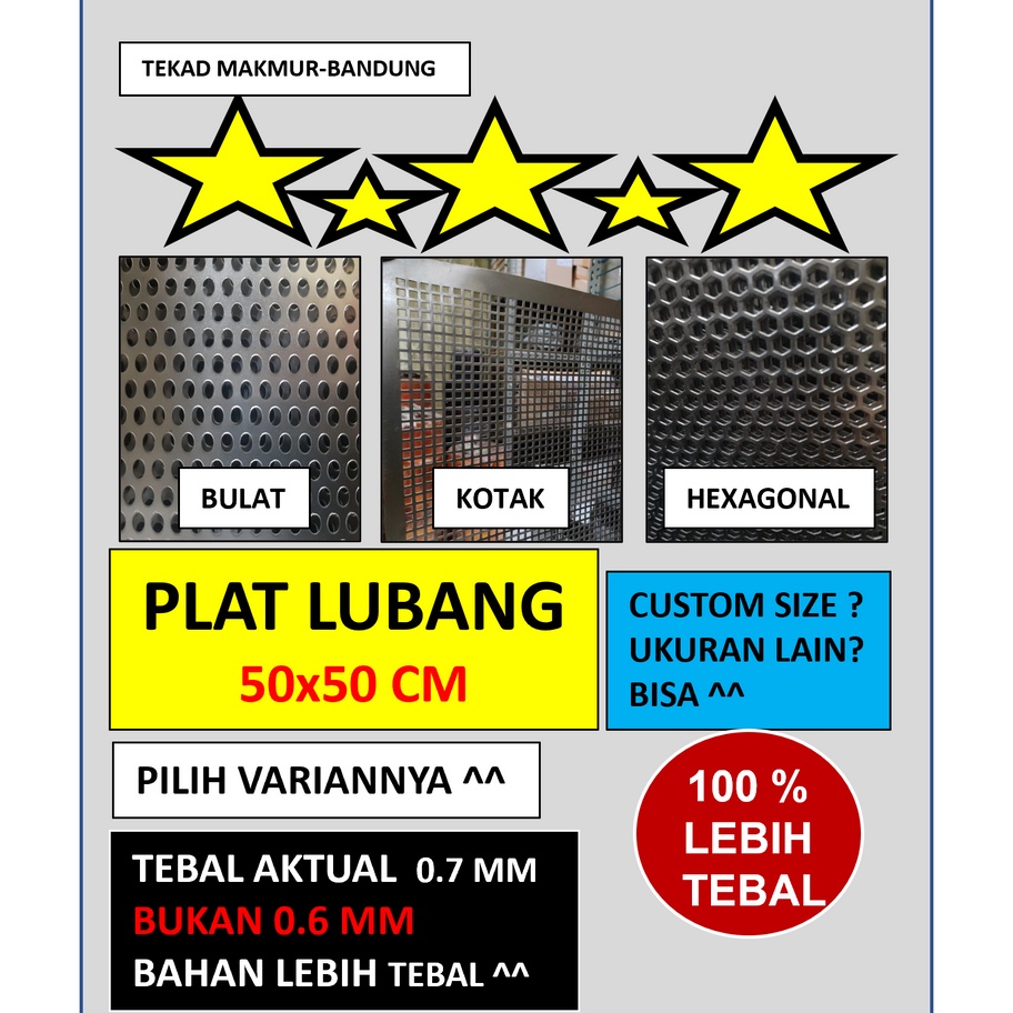 Plat 5x5  Plat Besi Ram Speaker  Ram Grill Plat Lubang