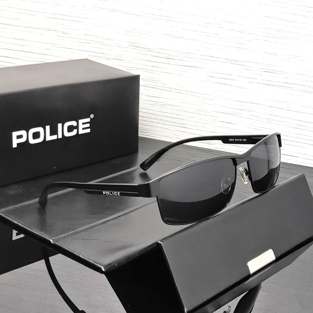KACAMATA PRIA POLICE P24 TITANIUM FRAME POLYCARBONATE OUTDOOR INDOOR BERSEPEDA BERKENDARA MENGEMUDI 