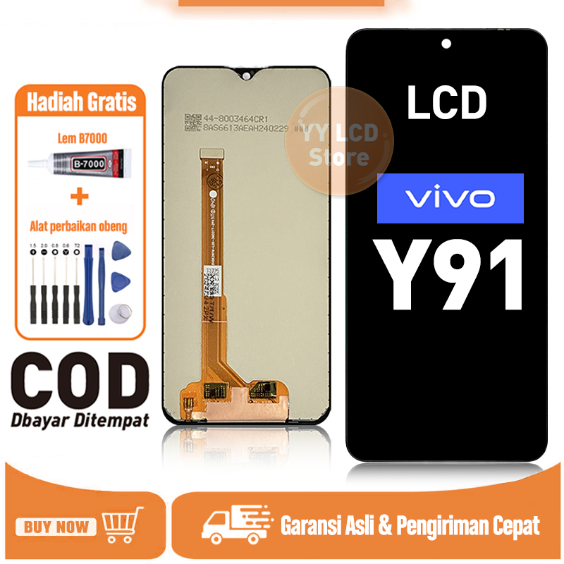 LCD VIVO Y91 Original COD TOUCHSCREEN Fullset Crown Murah Compatible For Glass Touch Screen