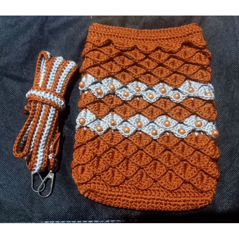 Tas Hp rajut motif sisik
